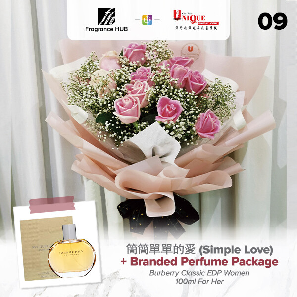 Simple Love Bouquet  + Fragrance Hub Branded Perfume (By: Unique Florist from Penang)
