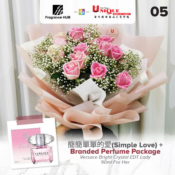 Simple Love Bouquet  + Fragrance Hub Branded Perfume (By: Unique Florist from Penang)
