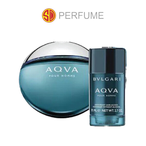 Bvlgari AQVA Pour Homme EDT Men 100ml + 75ml Deo Stick GIFT SET  (By: SD PERFUME)