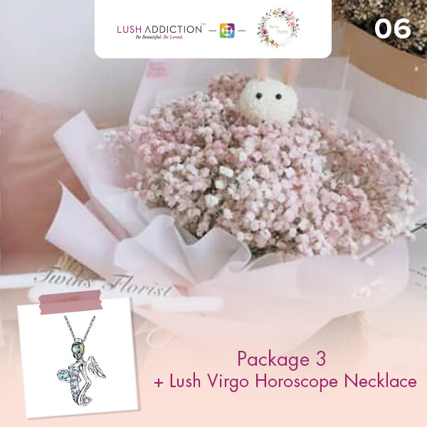 Package 3 + Lush Addiction Necklace (By: Twins Florist from Sri Petaling)