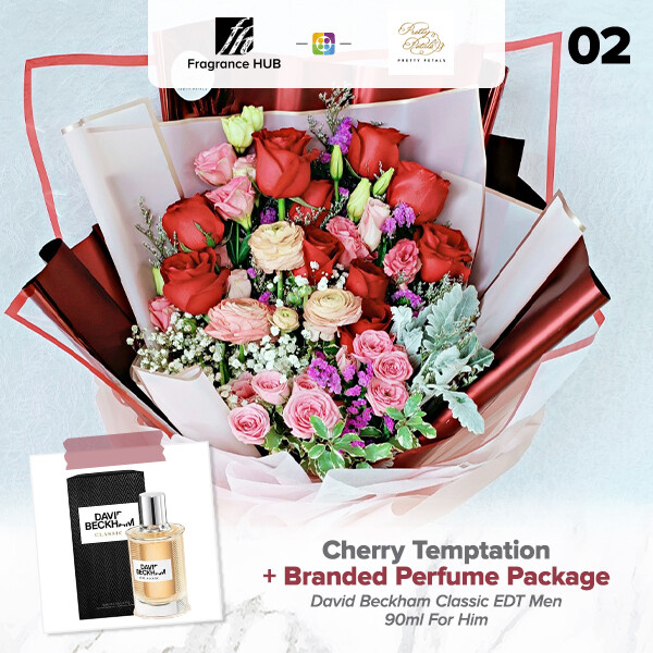 Cherry Temptation + Fragrance Hub Branded Perfume (By: Pretty Petals from Kuching)