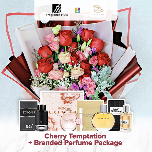 Cherry Temptation + Fragrance Hub Branded Perfume (By: Pretty Petals from Kuching)