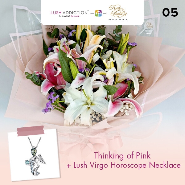 Thinking of Pink + Lush Addiction Necklace (By: Pretty Petals from Kuching)