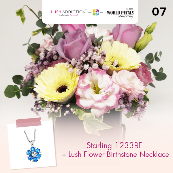 Joy Us Bouquet  + Lush Addiction Necklace (By: World Petals Florist from KL)