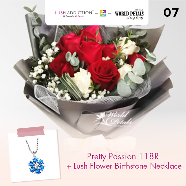 Pretty Passion  + Lush Addiction Necklace (By: World Petals Florist from KL)