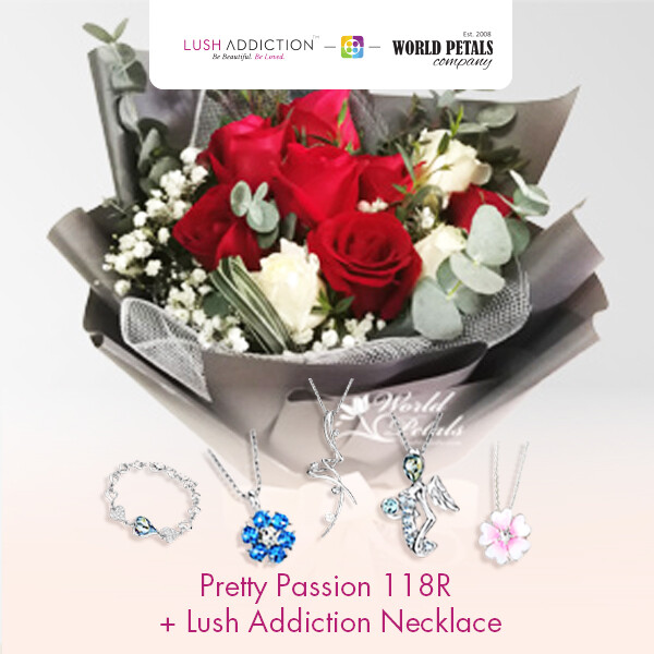 Pretty Passion  + Lush Addiction Necklace (By: World Petals Florist from KL)
