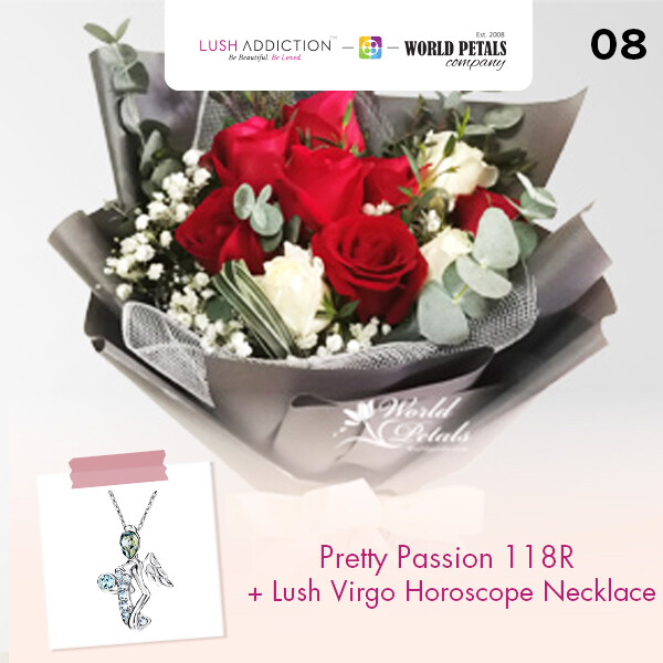 Pretty Passion  + Lush Addiction Necklace (By: World Petals Florist from KL)