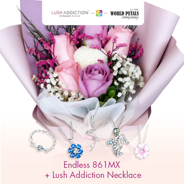 Endless + Lush Addiction Necklace (By: World Petals Florist from KL)