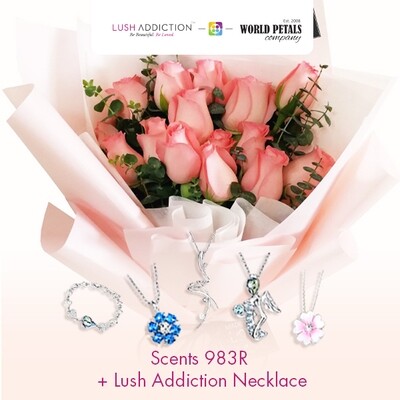 Scent + Lush Addiction Necklace (By: World Petals Florist from KL)