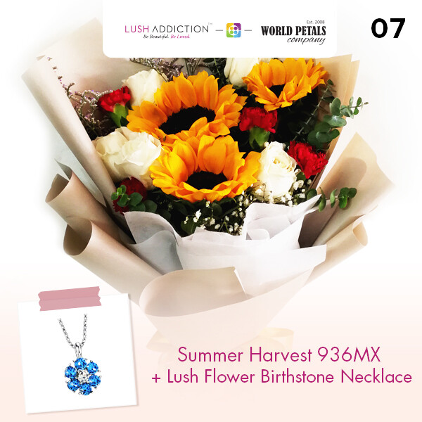 Summer Harvest + Lush Addiction Necklace (By: World Petals Florist from KL)
