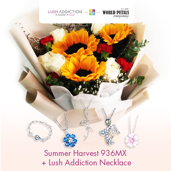 Summer Harvest + Lush Addiction Necklace (By: World Petals Florist from KL)