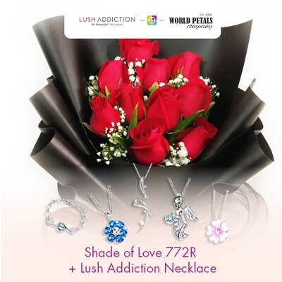 Shade Of Love  + Lush Addiction Necklace (By: World Petals Florist from KL)