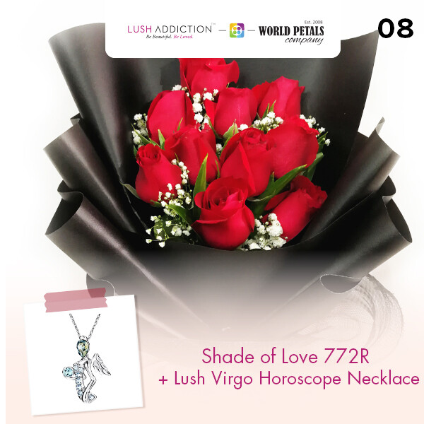 Shade Of Love  + Lush Addiction Necklace (By: World Petals Florist from KL)