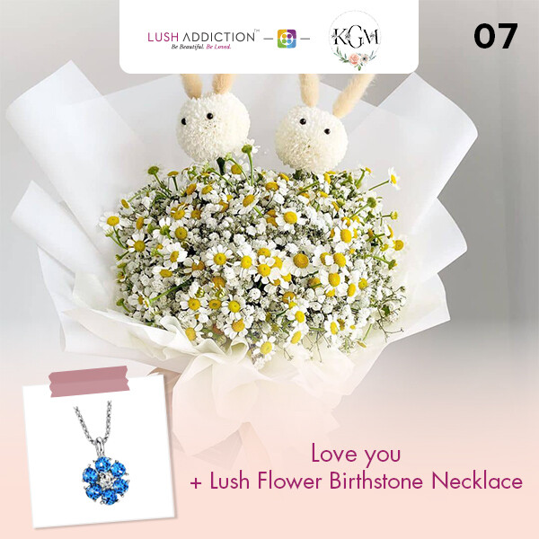 Love You  + Lush Addiction Necklace (By: Keshwini Florist from KL)