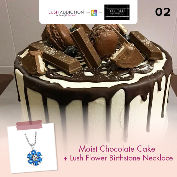 Moist Chocolate Cake + Lush Addiction Necklace (By: YII Blu Cakes &amp; Bakes from Kuala Lumpur)