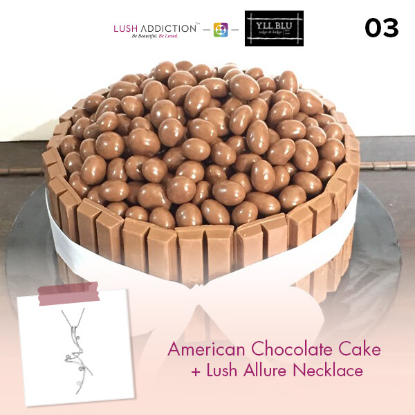 American Chocolate Cake + Lush Addiction Necklace (By: YII Blu Cakes &amp; Bakes from Kuala Lumpur)