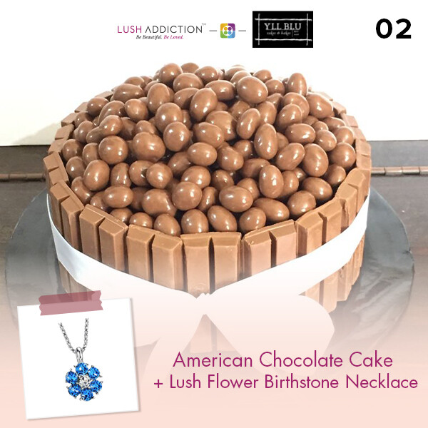 American Chocolate Cake + Lush Addiction Necklace (By: YII Blu Cakes &amp; Bakes from Kuala Lumpur)