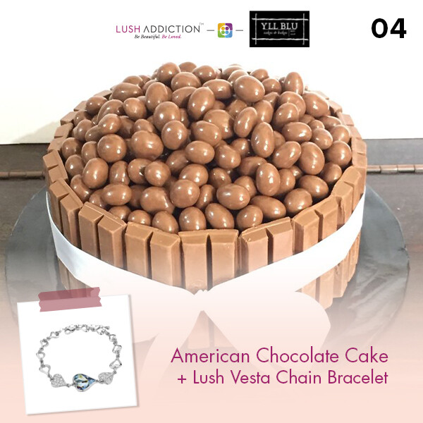 American Chocolate Cake + Lush Addiction Necklace (By: YII Blu Cakes &amp; Bakes from Kuala Lumpur)
