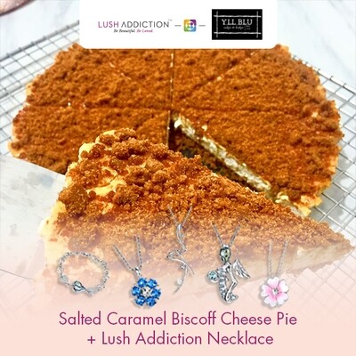 Salted Caramel Biscoff Cheese Pie + Lush Addiction Necklace (By: YII Blu Cakes &amp; Bakes from Kuala Lumpur)