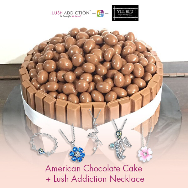 American Chocolate Cake + Lush Addiction Necklace (By: YII Blu Cakes &amp; Bakes from Kuala Lumpur)
