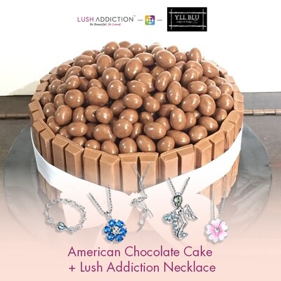 American Chocolate Cake + Lush Addiction Necklace (By: YII Blu Cakes &amp; Bakes from Kuala Lumpur)