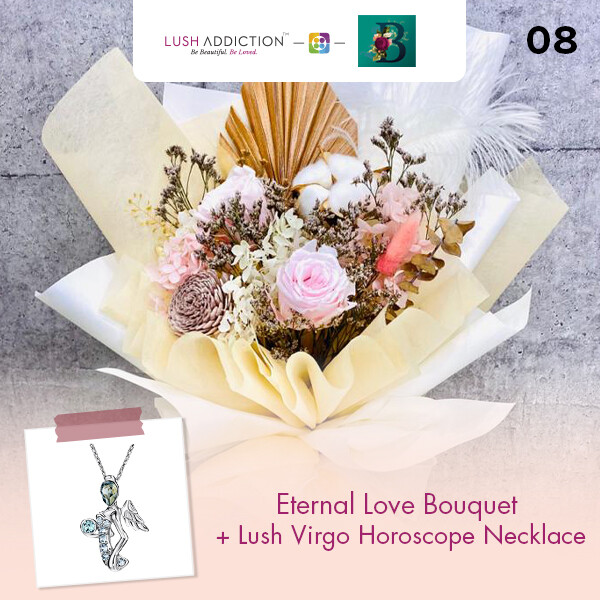 Eternal Love Bouquet + Lush Addiction Necklace (By: The Bliss Florist from Melaka)