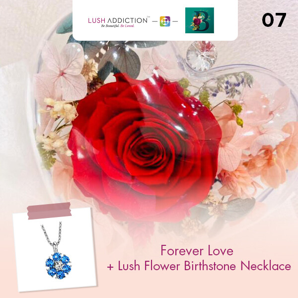 Forever Love Bouquet + Lush Addiction Necklace (By: The Bliss Florist from Melaka)
