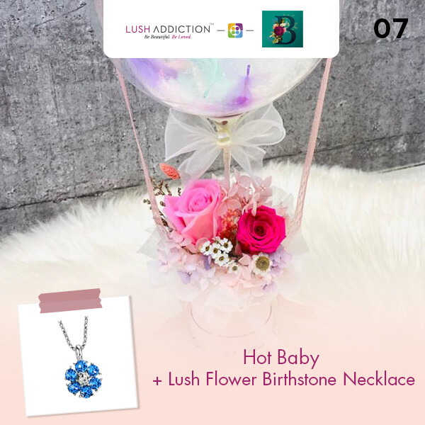 Hot Baby + Lush Addiction Necklace (By: The Bliss Florist from Melaka)