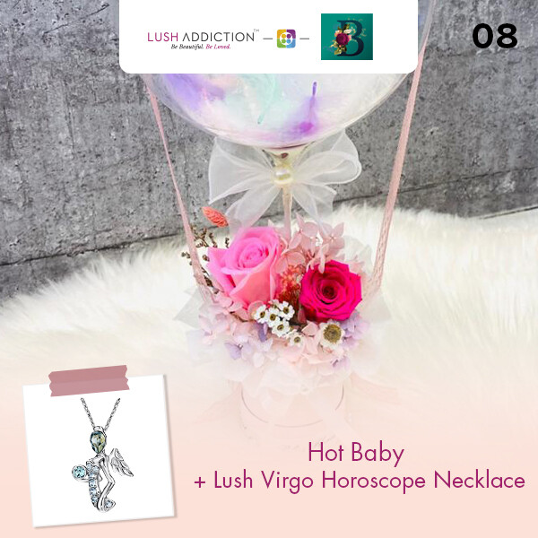 Hot Baby + Lush Addiction Necklace (By: The Bliss Florist from Melaka)
