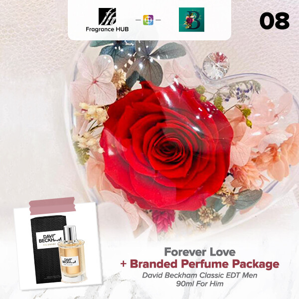 Forever Love Bouquet + Fragrance Hub Branded Perfume (By: The Bliss Florist from Melaka)
