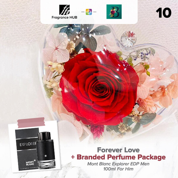 Forever Love Bouquet + Fragrance Hub Branded Perfume (By: The Bliss Florist from Melaka)