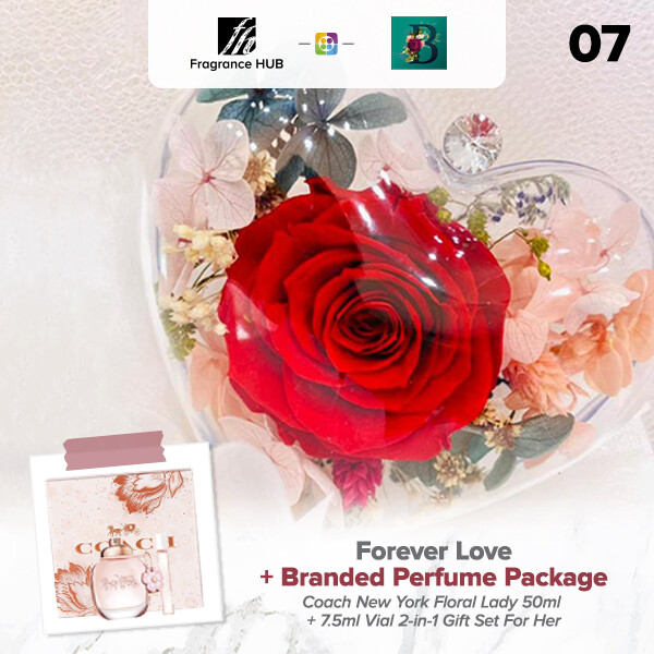 Forever Love Bouquet + Fragrance Hub Branded Perfume (By: The Bliss Florist from Melaka)
