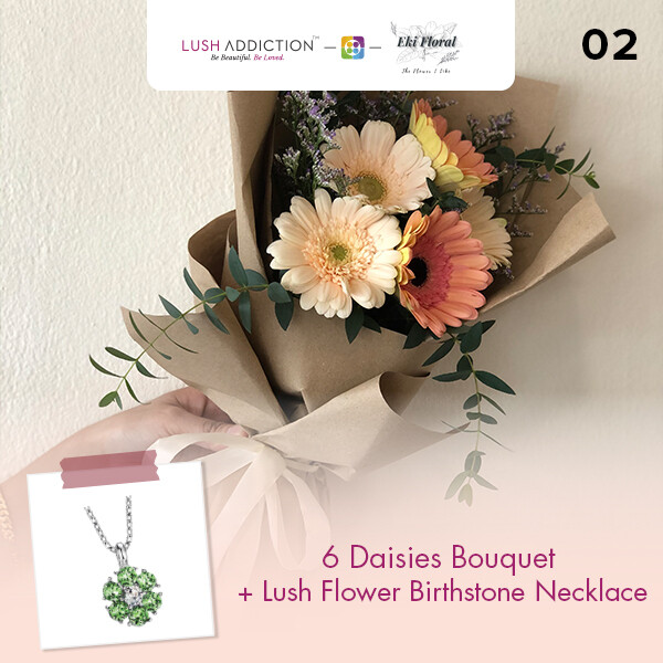 6 Daisies Bouquet  + Lush Addiction Necklace (By: Eki Floral from Bangsar)