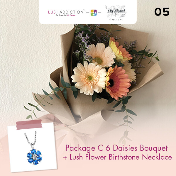 6 Daisies Bouquet  + Lush Addiction Necklace (By: Eki Floral from Bangsar)