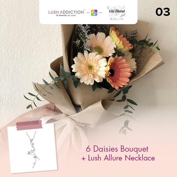 6 Daisies Bouquet  + Lush Addiction Necklace (By: Eki Floral from Bangsar)