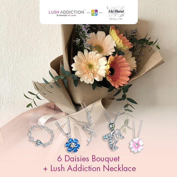 6 Daisies Bouquet  + Lush Addiction Necklace (By: Eki Floral from Bangsar)