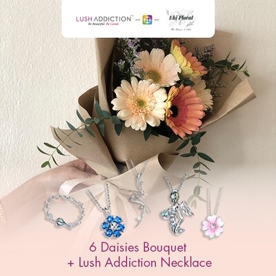 6 Daisies Bouquet  + Lush Addiction Necklace (By: Eki Floral from Bangsar)