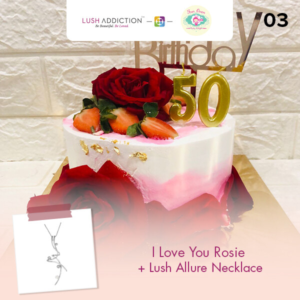I Love You Rosie + Lush Addiction Necklace (By: Fun Oven Pastry Delight from Penang)