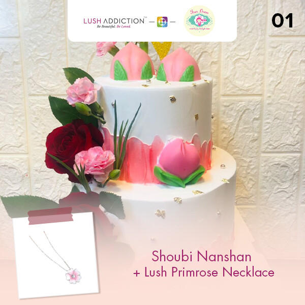 Shoubi Nanshan 2tier cake + Lush Addiction Necklace (By: Fun Oven Pastry Delight from Penang)