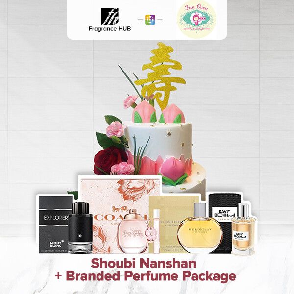 Shoubi Nanshan 2tier cake + Fragrance Hub Branded Perfume (By: Fun Oven Pastry Delight from Penang)