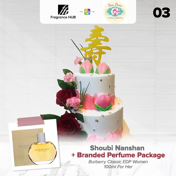 Shoubi Nanshan 2tier cake + Fragrance Hub Branded Perfume (By: Fun Oven Pastry Delight from Penang)