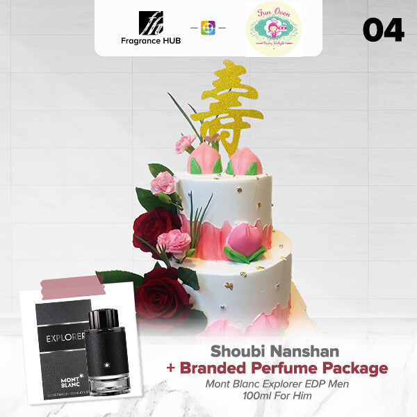 Shoubi Nanshan 2tier cake + Fragrance Hub Branded Perfume (By: Fun Oven Pastry Delight from Penang)