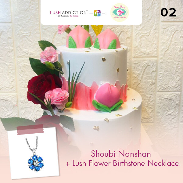 Shoubi Nanshan 2tier cake + Lush Addiction Necklace (By: Fun Oven Pastry Delight from Penang)