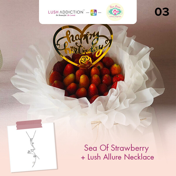 Sea of Strawberry + Lush Addiction Necklace (By: Fun Oven Pastry Delight from Penang)