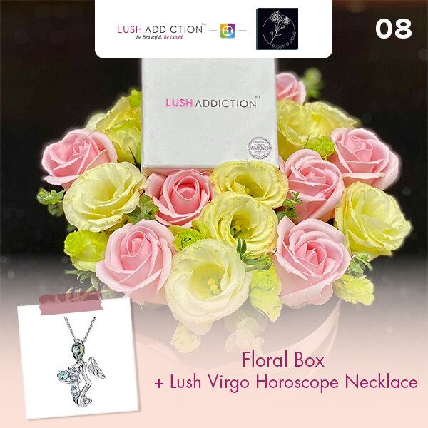 Floral Box + Lush Addiction Necklace (By: Buds N Blooms from KL)