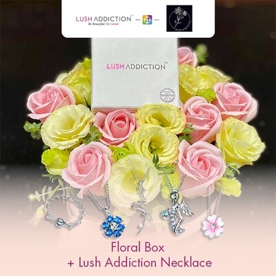 Floral Box + Lush Addiction Necklace (By: Buds N Blooms from KL)