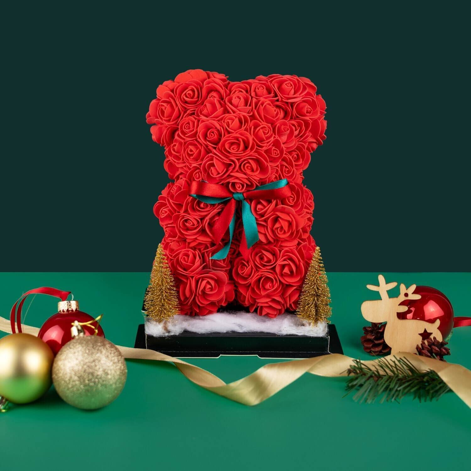 Christmas Teddy Bear Rose (By: Bull &amp; Rabbit from Kuchai Lama)