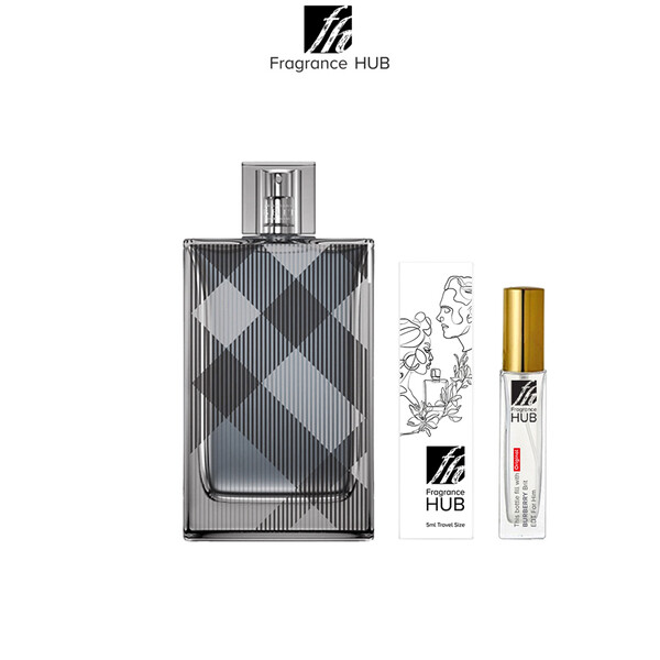 Burberry Brit EDT Men 5/10ml Travel Size Perfume (Refill by Fragrance HUB)