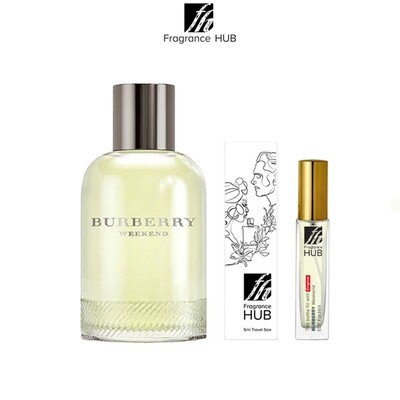 Burberry Weekend EDT Men 5/10ML Travel Size Perfume (Refill by Fragrance HUB)