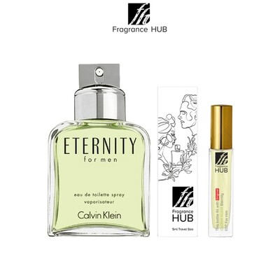 Calvin Klein cK Eternity EDT Men 5/10ML Travel Size Perfume (Refill by Fragrance HUB)